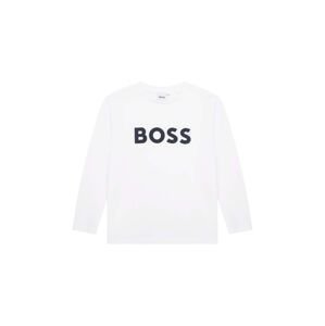 Dječja pamučna majica kratkih rukava BOSS boja: bijela, s tiskom