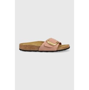 Kožne natikače Birkenstock Madrid Big Buckle za žene, boja: ružičasta, 1024039