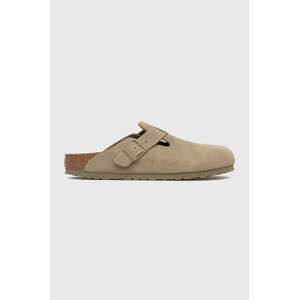 Natikače od brušene kože Birkenstock Boston za žene, boja: zelena, 1025844