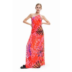 Haljina Desigual boja: crvena, maxi, ravna