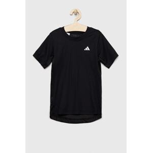 Dječja majica kratkih rukava adidas Performance boja: crna, jednobojni model