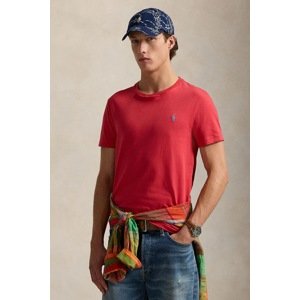 Pamučna majica Polo Ralph Lauren za muškarce, boja: crvena, bez uzorka, 710671438