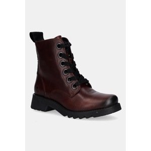 Kožne čizme Fly London RAGI539FLY boja: bordo, ravni potplat, P144539039
